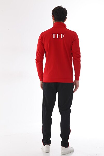 K18moda Kural18 Tff Armalı Ve Yazılı Erkek Kırmızı Antrenman Eşofman Takımı K0115