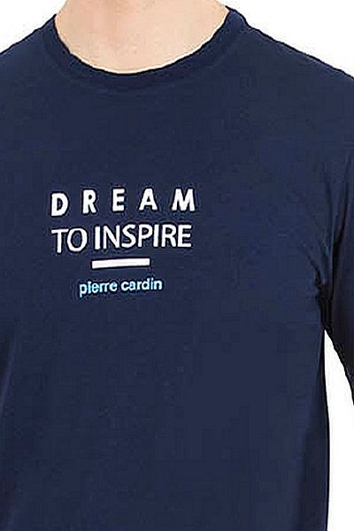 Pierre Cardin 6035 Ανδρικό Σετ Πυτζάμες με μακρυμάνικο-σκούρο μπλε