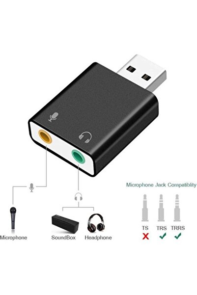 KEEPRO 7.1 Channel USB External Sound Card - with Headset Microphone Input