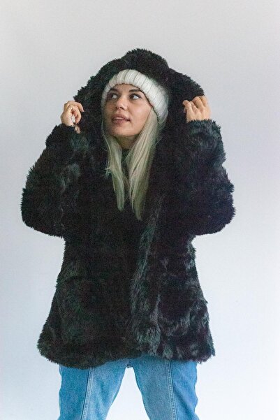 Shoebutik Soho Siyah Pelüş Mont