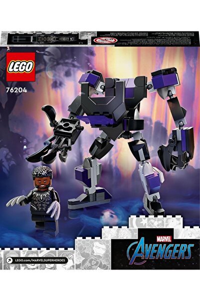 LEGO Marvel Black Panther Robot Zırhı 76204 – Yaratıcı Oyuncak Yapım Seti (124 Parça)