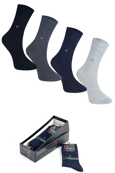 DOREA 6-Piece Men's Bamboo Socks Smoked