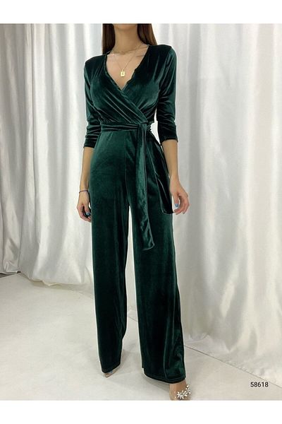 Esinty Rochie de mireasă de mireasă de absolvire pentru damă, verde, cu picior lat, cu centură din catifea