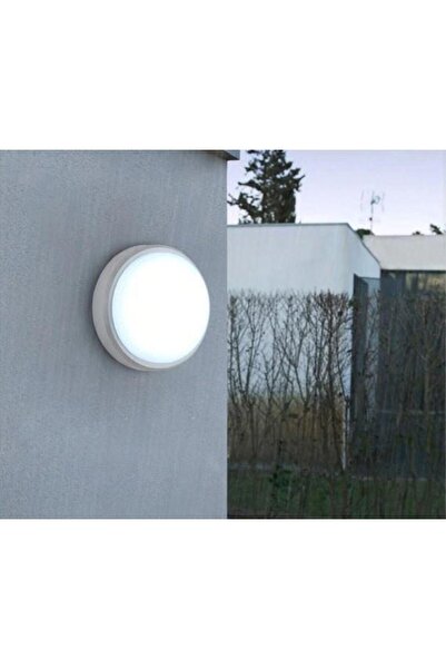 SeKaTech 15w Yuvarlak Led Nem Su Geçirmez Banyo Bahçe Modern Tavan Lambası Beyaz Kasa Beyaz Işık 6500k