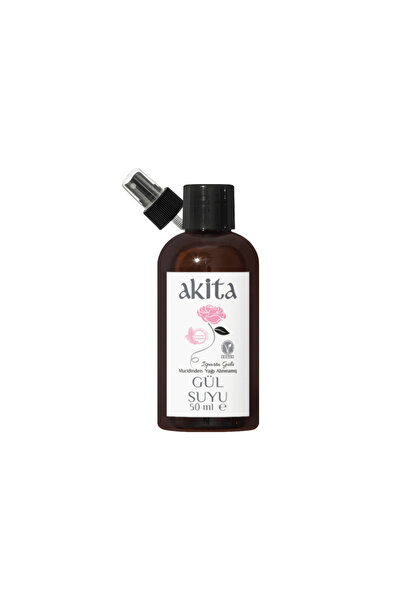 Akita % 100 Doğal Yağı Alınmamış Mini Gül Suyu 50ml