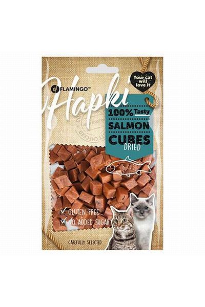 Flamingo Pillow Salmon Fish Cube Cat Prize 85 gr