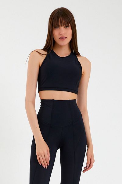 GRAB Αθλητικό σουτιέν μαύρο Halter Neck
