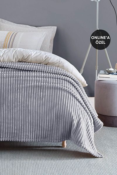 Yataş Holly Wellsoft Gray Double Blanket