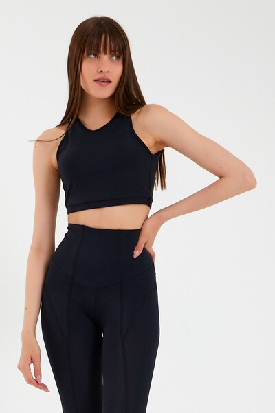 GRAB Αθλητικό σουτιέν μαύρο Halter Neck