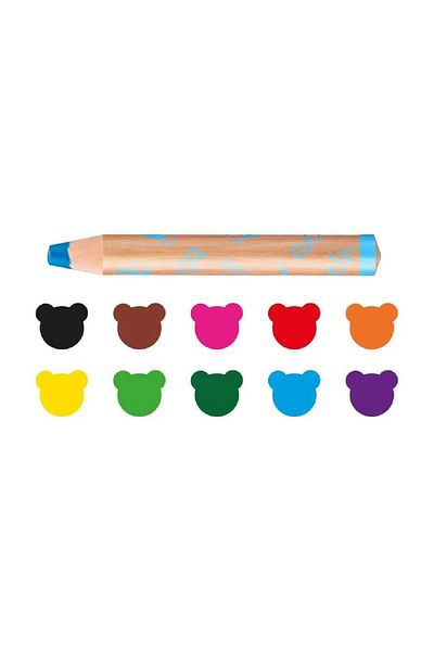 CARIOCA 3 In 1 Jumbo Baby Paint Pen - Wooden Body, Pack of 10