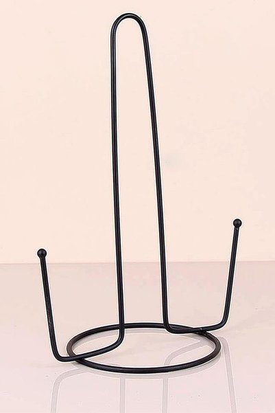 ALBETTO Wrought Iron Black Vertical Roll Paper Towel Holder Lzr604