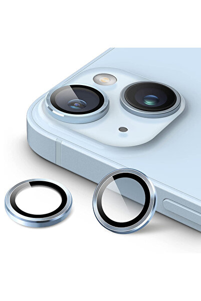 Merwish Apple İphone 15 Uyumlu Kamera Lensi Koruyucu Mercek Lens Mavi