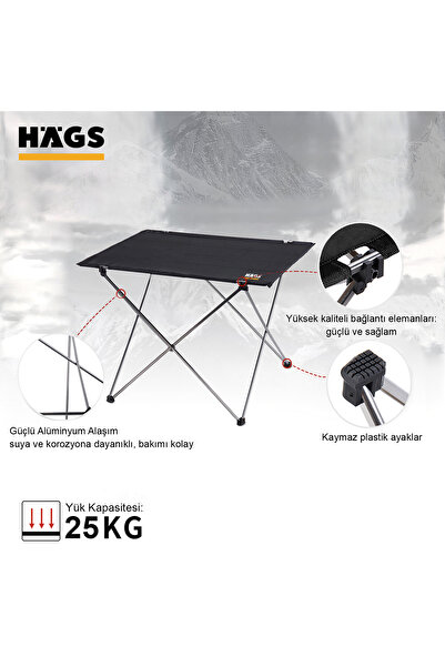 HAEGS Ultralight Katlanır Kamp Masası, Piknik, BBQ, Balıkçılık Avcılık Plaj için Masa Büyük Kamuflaj