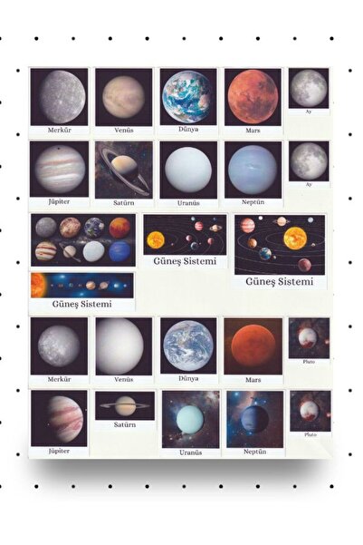 NUNUKİ مجموعة ملصقات الكواكب Nunuki ملصقات النظام الشمسي ملصقات الواجبات المن...