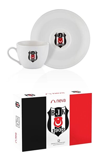 Neva N3426 Lisanslı Beşiktaş Arma 2'li Çay Fincan Takımı