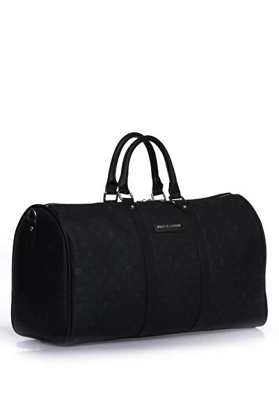 Pierre Cardin 04PC001207 El valizi Bavul Spor çantası Valiz Seyahat tatil çantası Baskılı Siyah