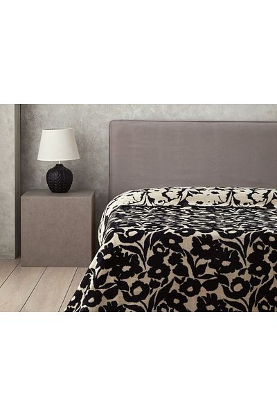 English Home Autumn Garden Βαμβακερή Κουβέρτα Διπλή 200x220 Εκ. Μαύρη