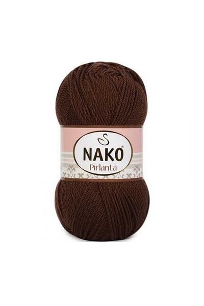 NAKO Διαμαντένιο νήμα πλεξίματος χειρός Amigurumi γιλέκο ζακέτα σάλι 3303 (καφέ)
