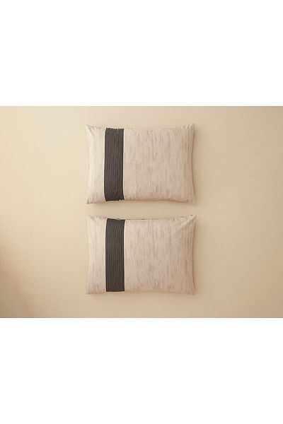 English Home Geodesic Digital Printed Soft Cotton 2-Piece Pillow Case 50x70 Cm Anthracite - Green