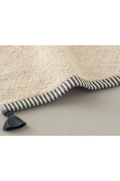 English Home Πετσέτα προσώπου Colorful Lines Cotton Tassel 50x80 cm Ανοιχτό Μπεζ-πράσινο