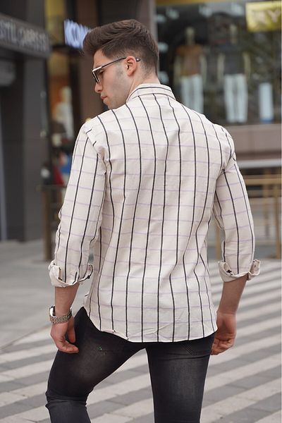 Madmext Lila Férfi ing 4938