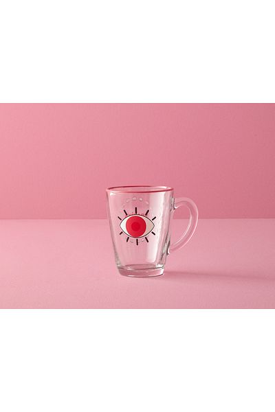 English Home Pink Hope Glass Mug - 230 Ml