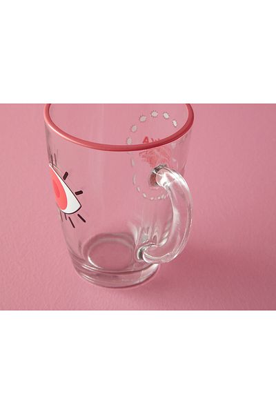English Home Pink Hope Glass Mug - 230 Ml