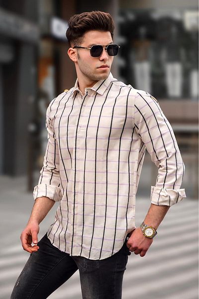 Madmext Lila Férfi ing 4938