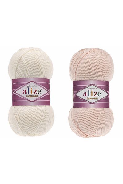 Alize Βαμβακερό χρυσό πλεκτό νήμα (62 και 382 NO -100 γραμμάρια)