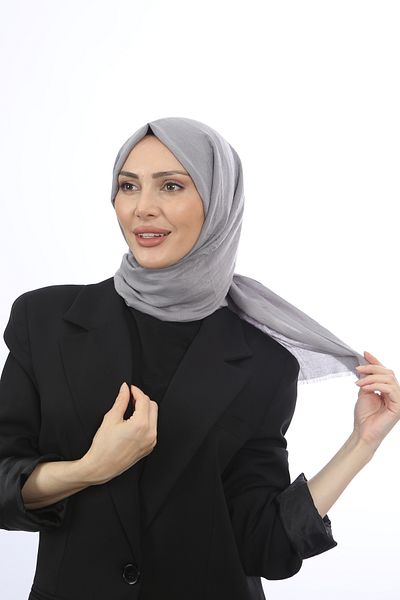 Trablus Hijab Women's Bamboo Scarf Shawl Light Gray
