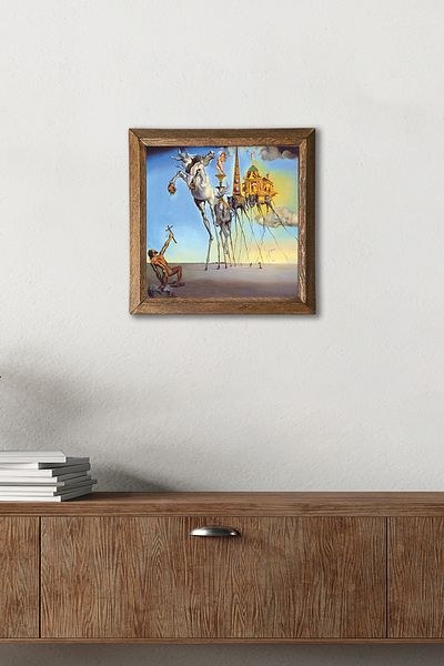 Pinecone Salvador Dalí The Seduction of St. Antony Stone Wall Painting Wood Framed Wall Decor