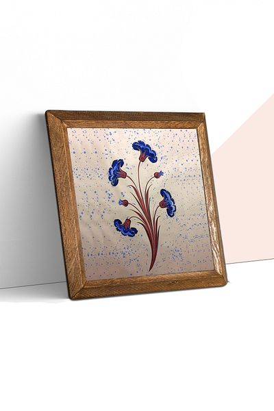 Pinecone Μαρμάρινη Τέχνη Πέτρινη Ζωγραφική Τοίχου Ξύλινο Πλαίσιο Διακόσμηση Τοίχου Τέχνη Τοίχου 25x25cm W1-242