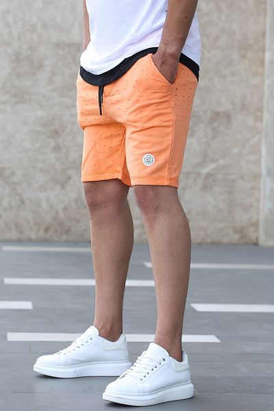 Madmext Ανδρικό πορτοκαλί σορτς Ripped Detail 4249