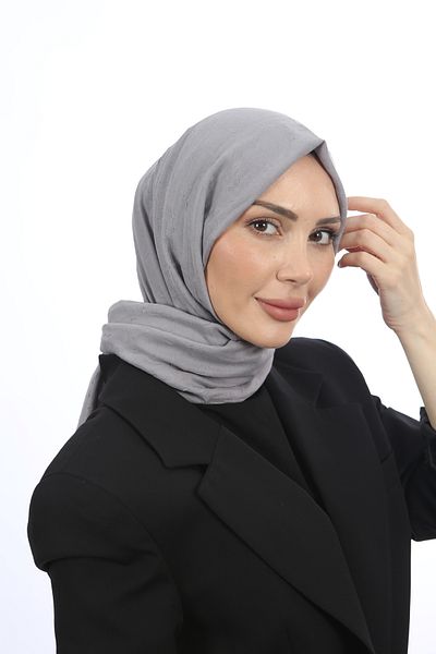 Trablus Hijab Women's Bamboo Scarf Shawl Light Gray