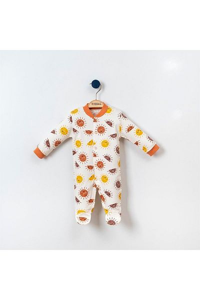 Necix's Gülen Güneş Newborn Baby Boy Jumpsuit Set of 3 100% Cotton 0-3 Months