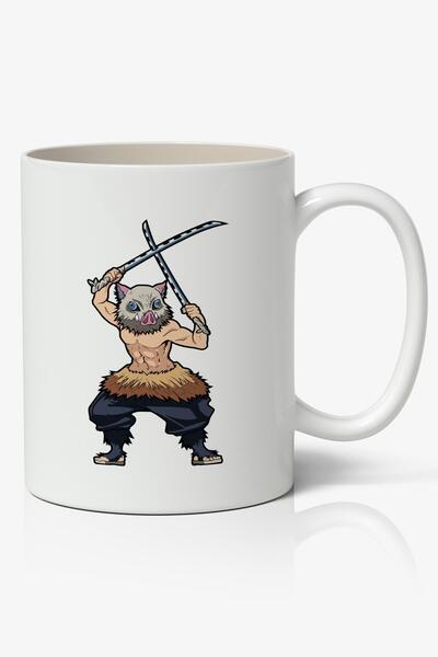 Nostaljik Lezzetler كوب أنيمي من البورسلين الأبيض من Demon Keser Hashibira In...