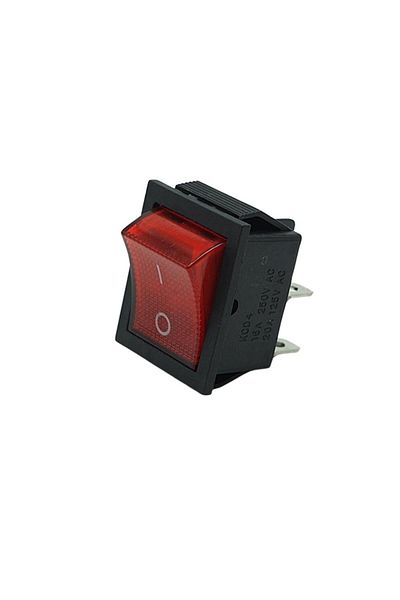 yonextt Kc04 16A زر تشغيل/إيقاف مضاء باللون الأحمر