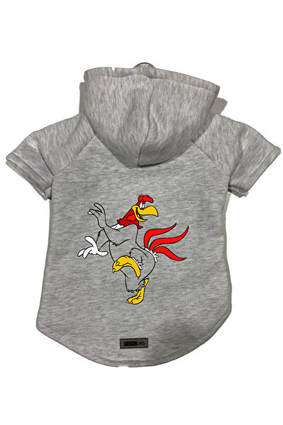 Monopetz سويت شيرت من الصوف بغطاء للرأس ملابس للكلاب والقطط - قرن ضباب رمادي ...