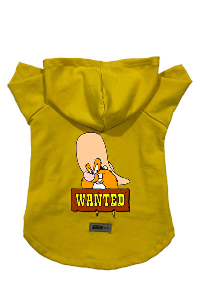 Monopetz سويت شيرت من الصوف بغطاء للرأس ملابس للكلاب والقطط - أصفر J-Sam - مق...