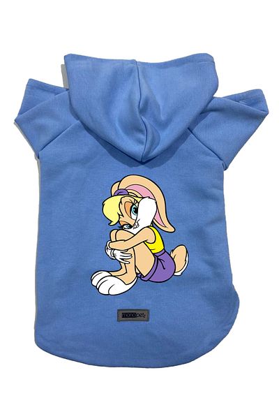 Monopetz Hooded Fleece Sweatshirt Dog and Cat Outfit & Dress - Blue Lola