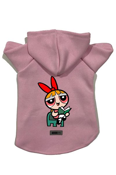 Monopetz Hooded Fleece Sweatshirt Dog and Cat Outfit & Dress - Pink Blossom