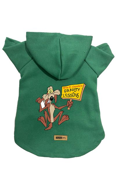 Monopetz Hooded Fleece Sweatshirt Dog and Cat Outfit & Dress - Green Coiote