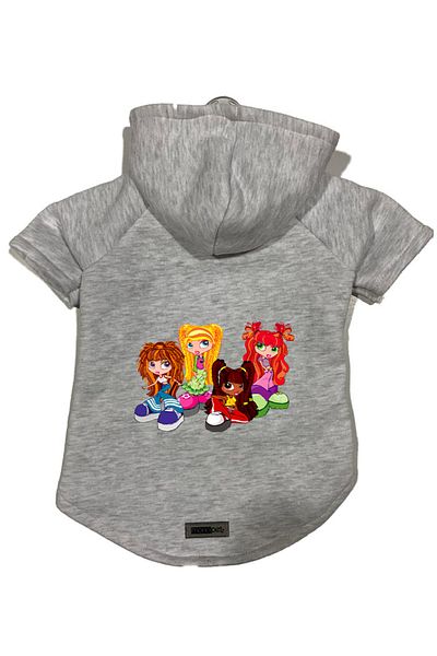 Monopetz Hooded Fleece Sweatshirt Dog and Cat Outfit & Gown - Gray Cando003