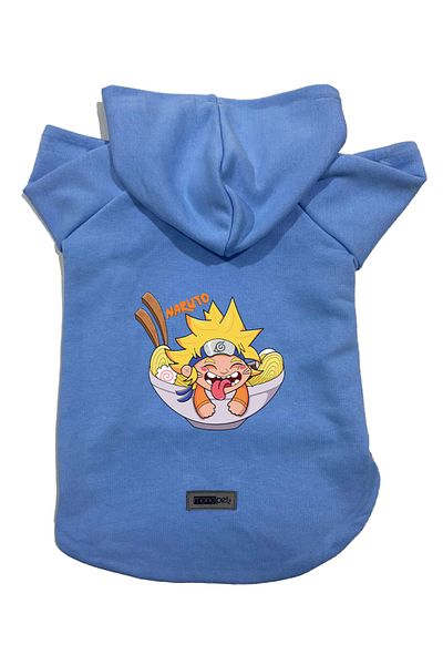 Monopetz Hooded Fleece Sweatshirt Dog and Cat Outfit & Dress - Blue Naruto