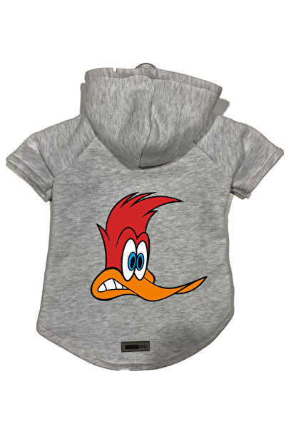 Monopetz Hooded Fleece Sweatshirt Dog and Cat Outfit & Dress - Gray Pica Pau ...