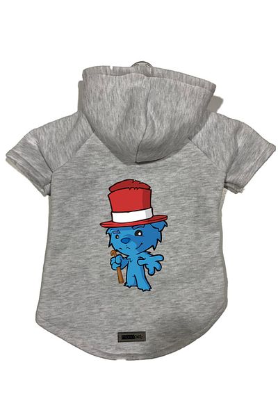 Monopetz Hooded Fleece Sweatshirt Dog and Cat Outfit & Dress - Gray Bear