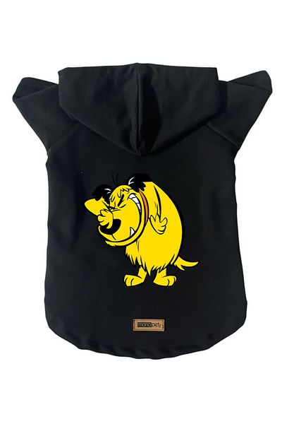 Monopetz Hooded Fleece Sweatshirt Dog and Cat Outfit & Dress - Black Rabugento