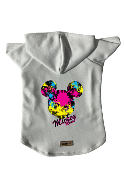 Monopetz Hooded Fleece Sweatshirt Dog and Cat Outfit & Dress - White New Mick...