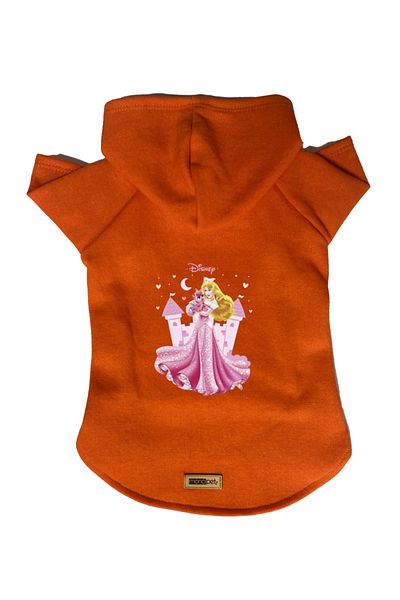 Monopetz Hooded Fleece Sweatshirt Dog and Cat Outfit & Dress - Orange Princess