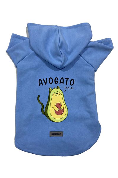 Monopetz Hooded Fleece Sweatshirt Dog and Cat Outfit & Dress - Blue Avogato